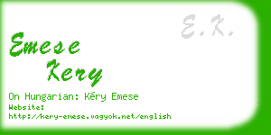 emese kery business card